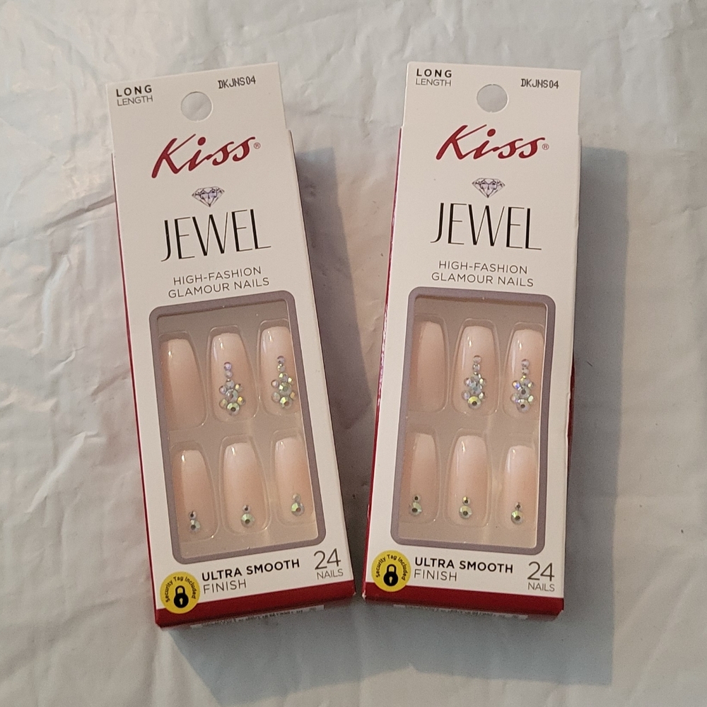 Kiss Jewel Nails - Marvelous, 24ct, Long, 2 packs